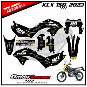 Stiker Decal KLX 150 SM Full Body Terbaru 2023 .Sticker Striping decal Super Glossy.ADT.015
