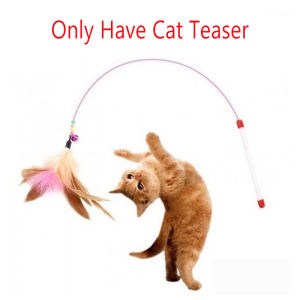 [4 in 1] Cat Toys Cat Collar Teaser Stick Feather Teaser Toys For Cats Kitten Kucing Mainan Kucing Murah