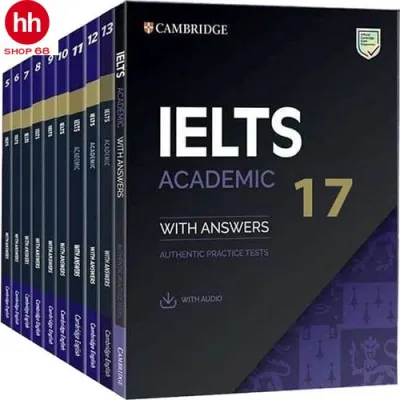 Sách - IELTS Cambridge combo 4 cuốn (từ 14 tới 17) - Academic . Tặng kèm giấy thi IELTS