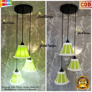 MURAH KAP LAMPU GANTUNG HIAS 3 IN 1  MINIMALIS CAFE PLAFON ATAP DEKORASI RUANG TAMU VINTAGE MODERN