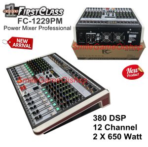 Mixer Power Amplyfier  Firstclass FC-1229PM 12 Channel 380dsp 2x650 Watt