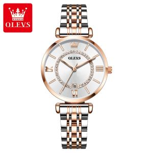 OLEVS 6892 Fashion Lady Dress Gift WristWatch Minimalist Casual Business Watch For Lady Stainless Steel Power Girl Lady