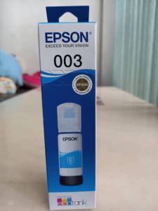 EPSON 003 C สีฟ้า T00V200แท้ศูนย์ของใหม่+คุณภาพ100% เครื่องปริ้นเตอร์ EPSON L3110 / เครื่องปริ้นเตอร์ EPSON L3150 ปริมาณการพิมพ์บนกระดาษขนาด A4 ได้ 7500 หน้