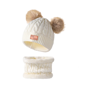 Ấm Mũ trẻ em Đồ giữ ấm cổ Combo Ánh sáng trọng lượng vật liệu acrylic mềm đàn hồi cho hoạt động ngoài trời