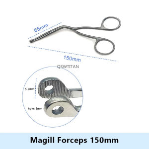 QSWTITAN Magill Forceps Laryngeal Forceps Instruments Tracheolaryngeal Forceps 1 Piece
