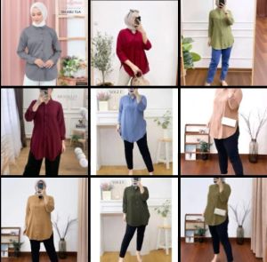 Kemeja Wanita Trend 2023 Baju Wanita Dewasa Terbaru OVERSIZE CRINKLE AIRFLOW ATASAN WANITA FORMAL