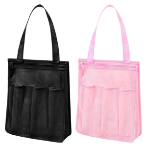 Hanging Mesh Shower Bag for Bathroom Gym Beach Ventilated Quick Drying Storage Bag and Sturdy Handle