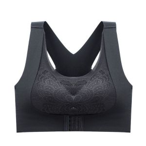 FSDRD Female Lingerie Bustier Top Fashion Solid Color For Girl For Women Butterfly Cross Beauty Back Tube Top Crop Top Full Cup Seamless Push Up Bra Tank Top Front Closure Bra Gathered Bra