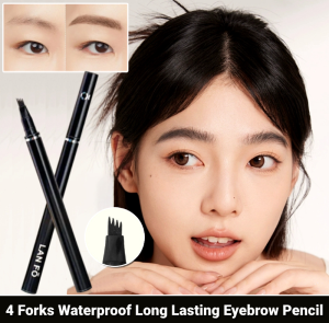 4 Forks Waterproof Eyebrow Pencil Lower Eyelash Eyeliner Eyebrow Tattoo Liquid Brow Pen Natural Wild Eyebrows