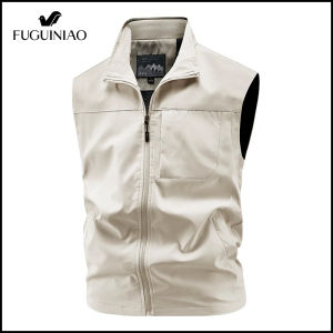 Fuguiniao Người Đàn Ông Ngoài Trời Hàng Hóa Thoáng Khí áo vest sát nách Mens Chiến Thuật Cá Giản Dị Áo Khoác Áo Khoác Người Đàn Ông Túi Thể Thao Áo cardigan rộng Vest Áo Ghi Lê