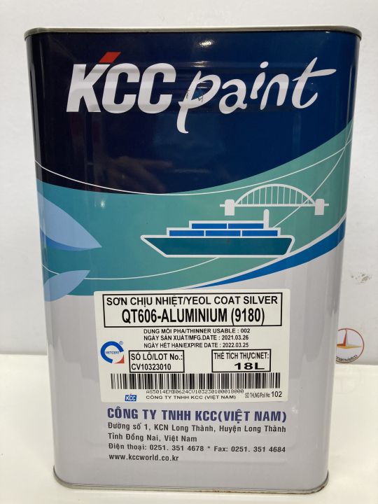 Sơn chịu nhiệt KCC Paint Yeol Coat Black QT606-9180 18L | Lazada.vn
