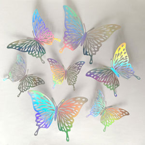 12Pcs 3D Hollow Butterfly Wall Sticker For Home Decoration DIY Wall Stickers For Kids Rooms Party Wedding Decor Fridge