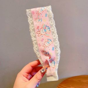 Băng Đô Dán Tóc Họa Tiết Hoa Vải Ren Hàn Quốc Miếng Dán Cài Tóc Không Cần Kẹp Chống Rơi Cho Nữ