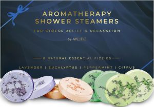 Valitic Aromatherapy shower steamer , Relieve stress and relax —— Gifts for women Mothers birthday 8 Natural essential soda water Shower - 4 Fragrance - Lavender 、 Eucalyptus 、 Citrus and Mint