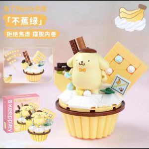 🇲🇾Keeppley Cup Cake Sanrio Cartoon Building Block 三丽鸥蛋糕杯帕恰狗库洛米积木拼装模型儿童玩具礼物 Puzzle Connection Kid Toys Gift Kuromi Melody