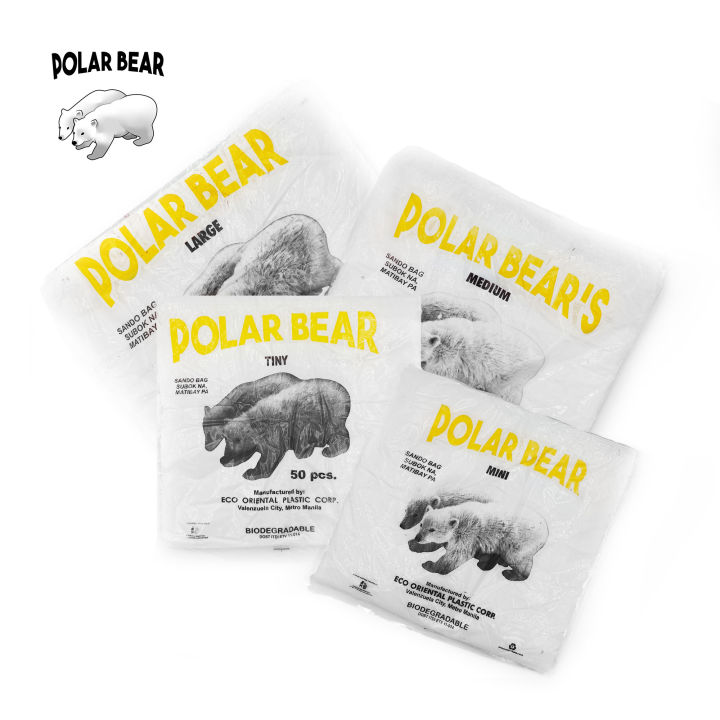 Plastic Sando Bag Pack of 50 White and Transparent All Size