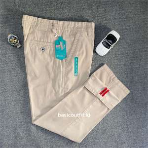 Celana Panjang Pria Kanvas Washing Logo Bordir [27-44] Reguler Fit Bahan Halus Tebal Jumbo M01C