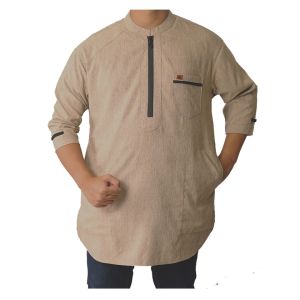 Koko pria kurta terbaru Lengan 3/4 bahan katun moscov atasan muslim pria dewasa
