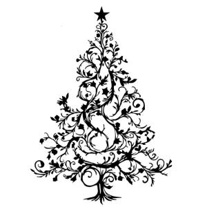 Black Iron Holiday Tree Silhouettes Wall Hanging Simple Setups For Christmas Birthdays Weddings Decoration
