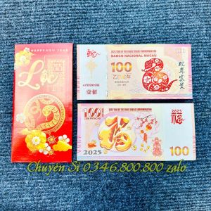 Sỉ 10 Tờ Tiền Con Rắn Macao 1 Triệu cực đẹp lì xì tết 2025 Lưu Niệm-Có Bảo An tặng bao lì xì