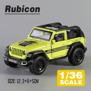 LEO 1:36 Jeep Wrangler Rubicon Metal Diecast Alloy Toy Car Model Trucks For Kids Toys Vehicles Hobbies Collectio