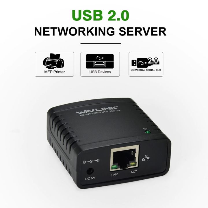 Print Server ( ปริ้นเซิร์ฟเวอร์ ) Wavlink USB 2.0 LRP Print Server