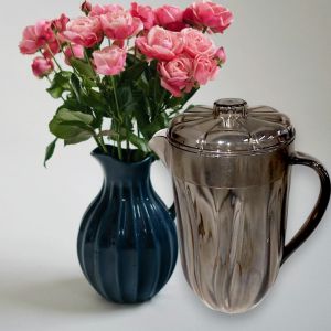 2 LITERS STYLISH WATER PITCHER WITH LID/2L TRANSPARENT CLEAR AESTHETIC PITSEL/WATER JUG/ACRYLIC PITCHER