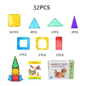 Lion Magnetic Building Blocks Magnetic Tiles Early Educational Toys Magnetic Stick Toys Big Size For Kids Boys Girls Gifts