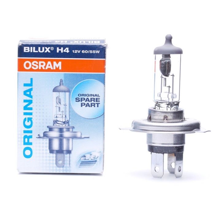 หลอดไฟหน้า OSRAM H4 12V 60/55W(จานแฉก) (64193) | Lazada.co.th