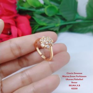 Cincin Fleksibel Bisa Di Besar Kecilkan Titanium Xuping Rodium Perhiasan Aksesoris Lapis Emas G5-C10