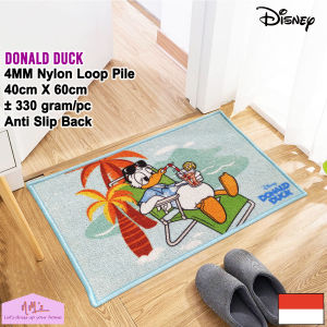 Disney Donald Duck Official Merchandise keset 40 cm x 60 cm anak anak motif kartun karakter bulu alas lantai depan pintu masuk dapur kitchen mat anti slip - NMs