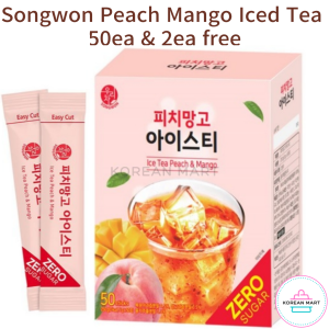 Songwon Peach Mango Iced Tea 30ea 50ea / Zero Sugar Iced Tea Powder