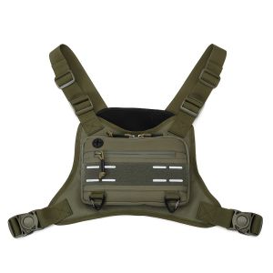 กระเป๋าคาดหน้าอกเสื้อเกราะยุทธวิธีกระเป๋าสายเข้าแคมป์ CS Rig กระเป๋าปืนอัดลมซองมอลเล่สะพายผู้ชายล่าสัตว์การตกปลาการขี่จักรยานกระเป๋ารันนิน