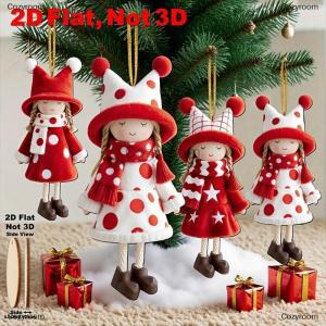 [COD] Cozyroom ตุ๊กตาสาวคริสมาสต์ของตกแต่งสำหรับคริสต์มาส16ชิ้นดีไซน์คลาสสิกสีแดงและขาว