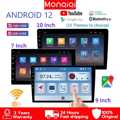 MONQiQi Head Unit Universal Car/Head Unit Universal Car MP5 Multimedia Player/Head Unit Double DIN Android 7/9/10 INCI 4+32G Car Audio Bluetooth Wifi Radio Voice Command