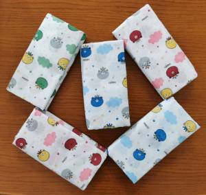 ผ้าอ้อมสาลู/ผ้าอ้อมสำลี ชุด 2 ชั้น 1 แพ็ค มี 12 ชิ้น สำหรับ ผ้าด้วยเลือกขนาด 22 นิ้ว - 24 นิ้ว - 27 นิ้ว