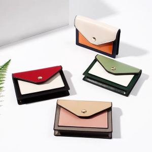 MINGKE Coin Purse Card Holder Small Wallet for Women Patchwork Minimalist