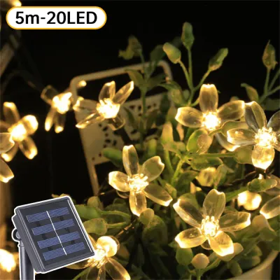 [BUY 1 TAKE 1] Solar Flower Strings Lights Christmas Light Outdoor Waterproof Solar Fairy Lights 5M/7M Cherry Blossoms String Lights Solar Led String Lights For Outdoor Home Lawn Wedding Patio Party And Holiday Decorations In In Ubester