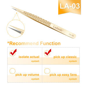 Lashtalk Precision Fiber Tip Tweezer Eyelash Extensions Diamond Grip Anti-Slip Premium Gold Stainless Steel Makeup From Nagaraku