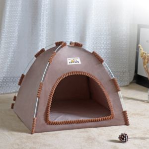 CRUSHES Breathable Cat House Warm Foldable Pet Tent Portable with Mat Pet Nest Pet Supplies