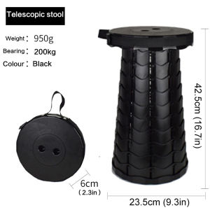 Collapsible Stools Camping Travel Outdoor Lightweight Simple Compact Seat Adults Seniors Subway Fishing Folding Telescopic Stool Portable Telescopic