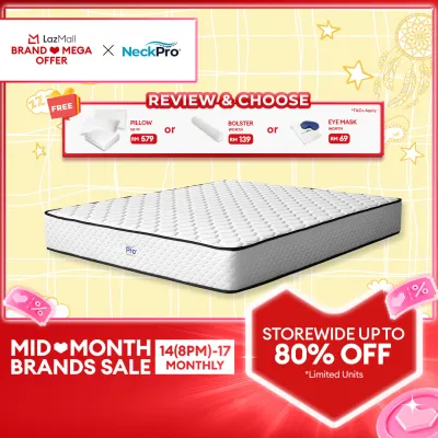 NeckPro Resident Beehive Spring Mattress | 10 Inches (25cm) | Standard AirBnB/Guest Room/Hostel Use Mattress | 10 Years Warranty