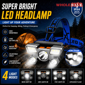 Rechargeable LED Headlamp Waterproof High Power Head Torch Outdoor Camping Hiking /Lampu Kepala LED Boleh Cas