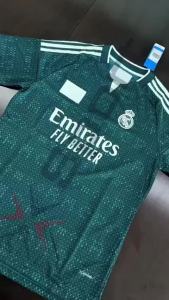 Football jersey player jersey Real Madrid away kit green 2026/27 season La Liga UEFA custom name and number available sizes S-2XL. # PY0148