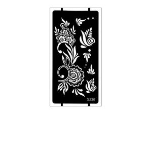 BEAUTYLADIES Mehndi Stickers Henna Tattoo Stencil Stickers Lace Fake Tattoo Legs Arm Henna Tattoo Decals Hollow Floral Henna Tattoo Wedding Tool Body Art Sticker Women/Lady