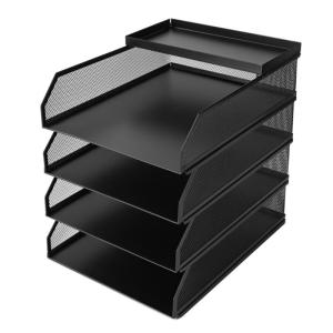 3/4 Tiers Paper Storage Letter Tray File Holders Desk Organizer Filing Trays Desk Accessories Office Supplies