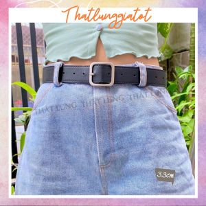 Thắt lưng nữ mặt vuông đơn giản cho học sinh - đi làm (hỗ trợ bấm lỗ cắt dây nịt) TL002 - Thắt Lưng Giá Tốt