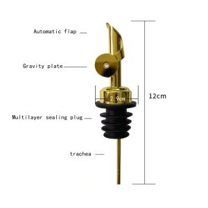 304 Automatic Opening and Closing Cap Oil Nozzle Bottle Stopper Olive Oil Bottle Stopper Kitchen Cocktail Pourer Automatic Closure
