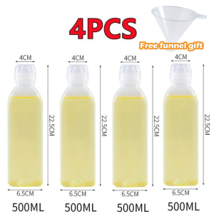 【BUY1 TAKE3】500ml/300ml Squeeze Oil Bottle for Kitchen Oil and Vinegar Salad Leak Proof Food Storage