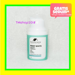 Naavagreen Moist White Night 15 gram by dr Fredi Setyawan Original Skincare Serum Malam Pencerah